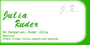 julia ruder business card
